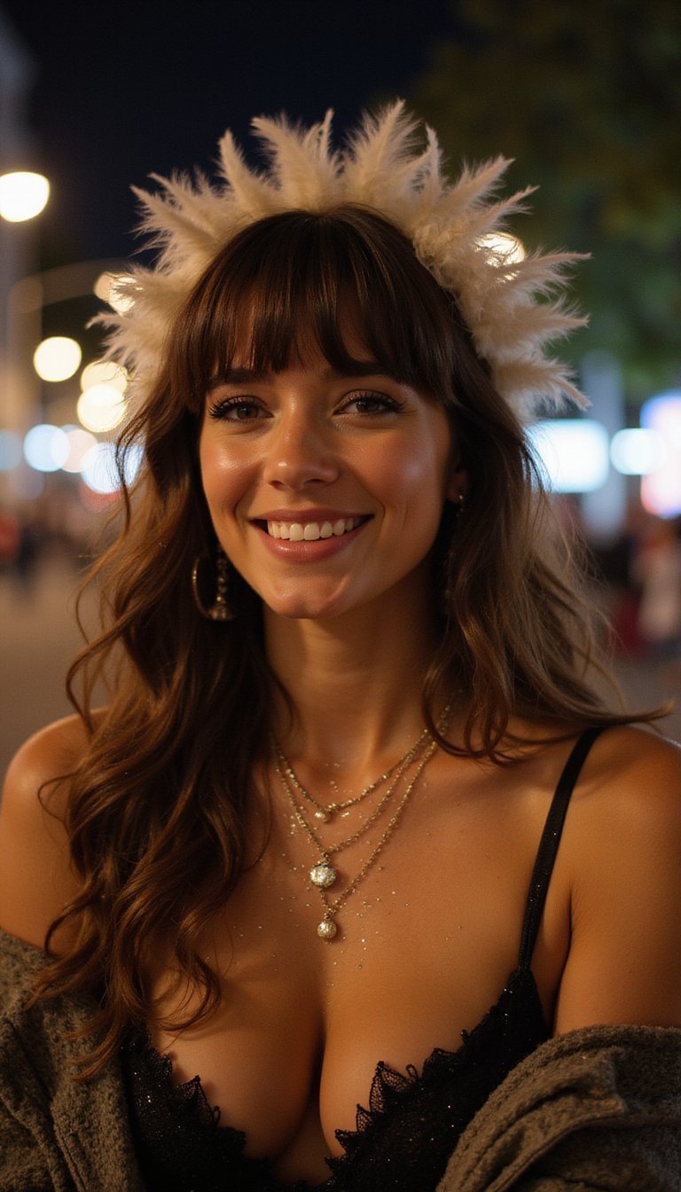 Feather And Glitter Fringe For Dramatic Flair