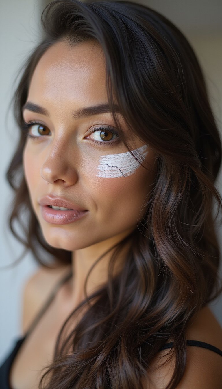 Skeleton Hair Part With Painted White Strand