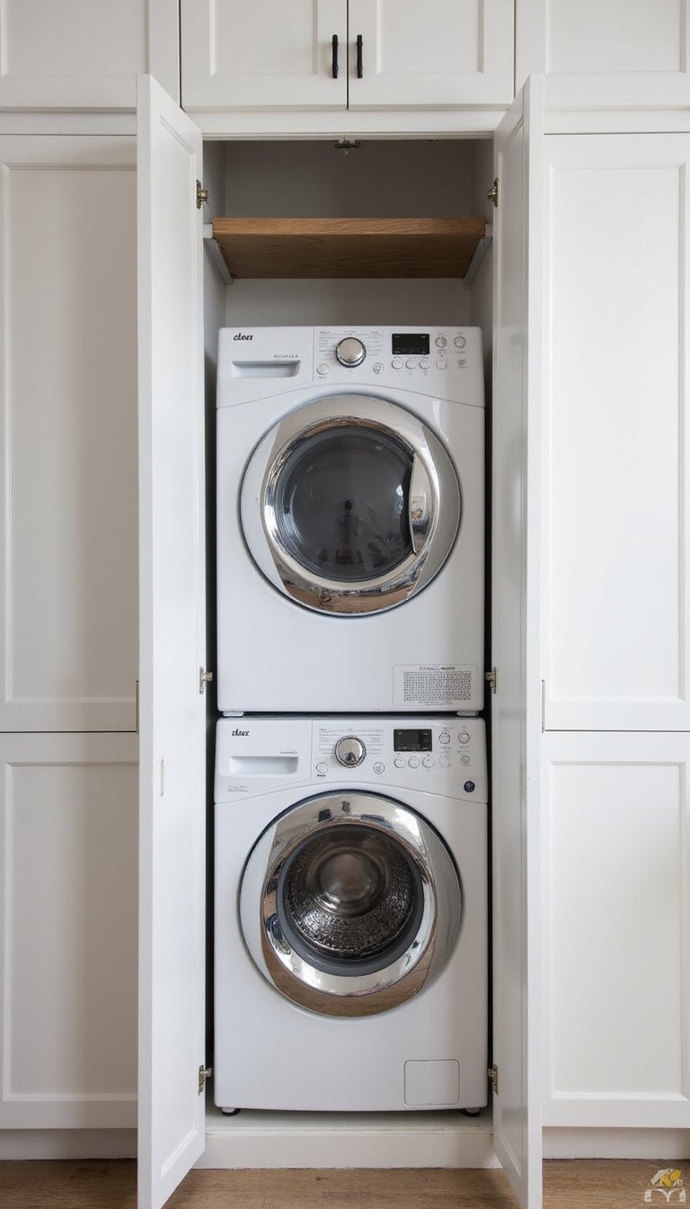 Columna De Lavadora Y Secadora Apiladas