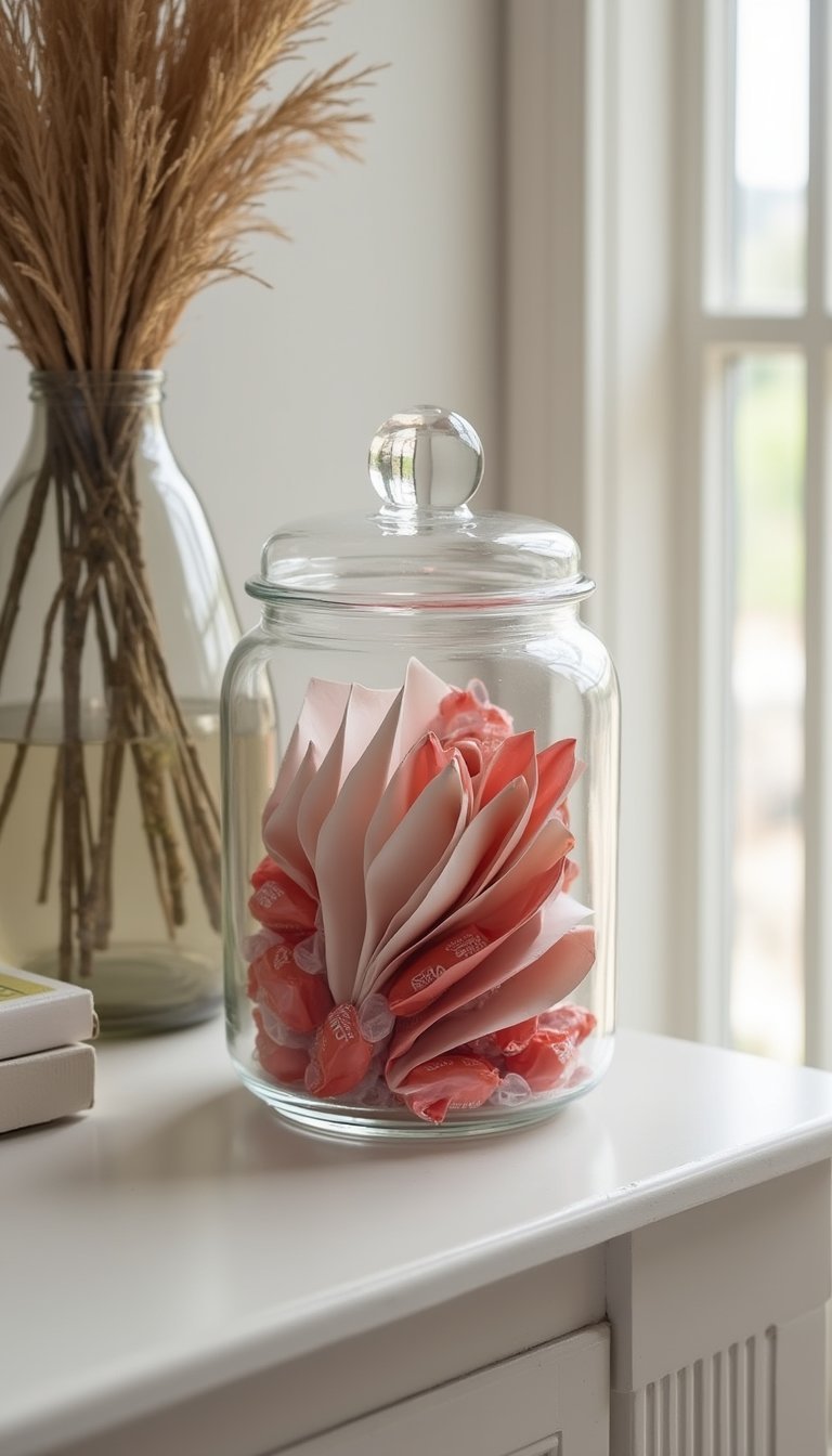 Fortune Jar Filled With Wishes And Sweets