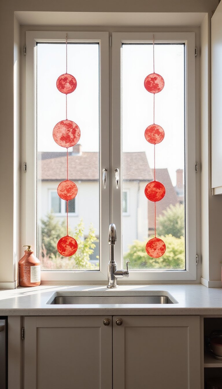 Paper Cut Window Decals With Lunar Patterns