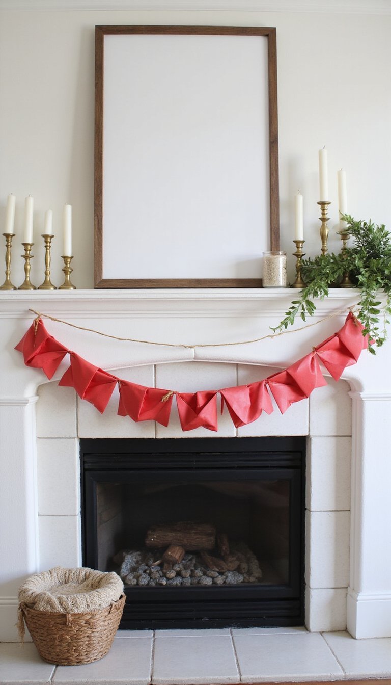 Red Envelope Garland For Mantel Or Wall