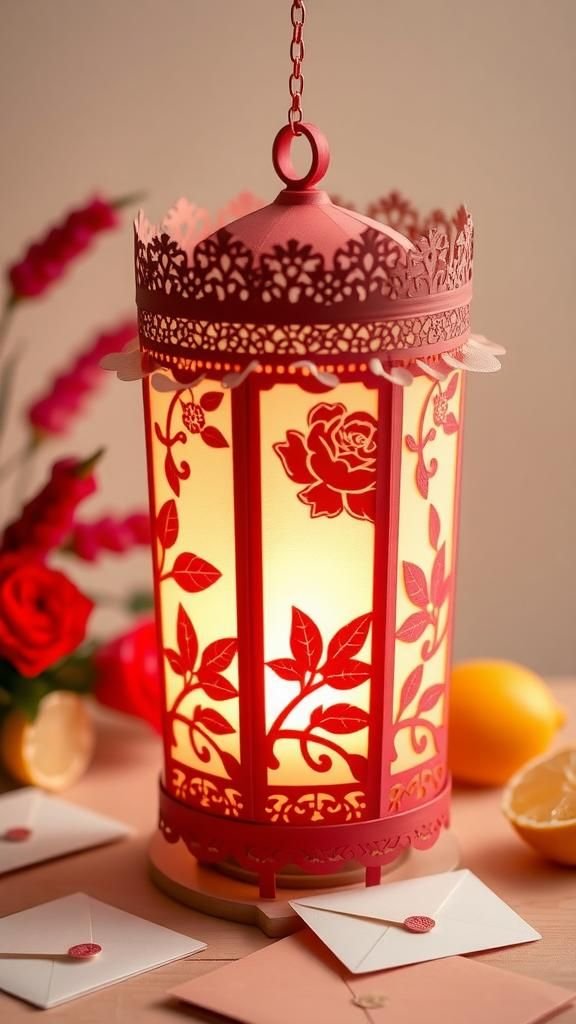 Jianzhi Lace Lantern With Paper-Cut Borders