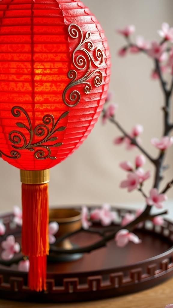Quilled Motif Lantern With Swirling Filigree