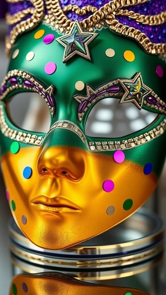 Resin-Coated Confetti Celebration Mask
