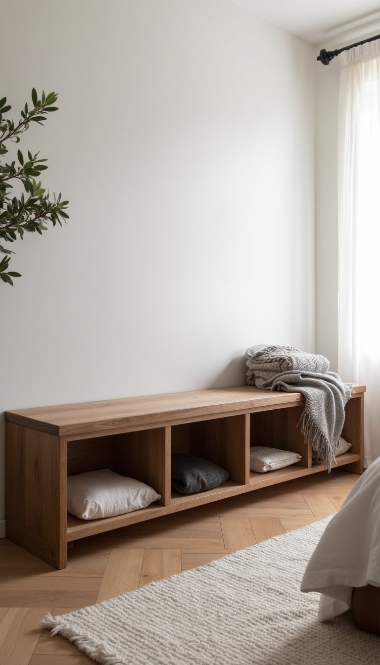 Reclaimed Wood Bench With Storage Cubby