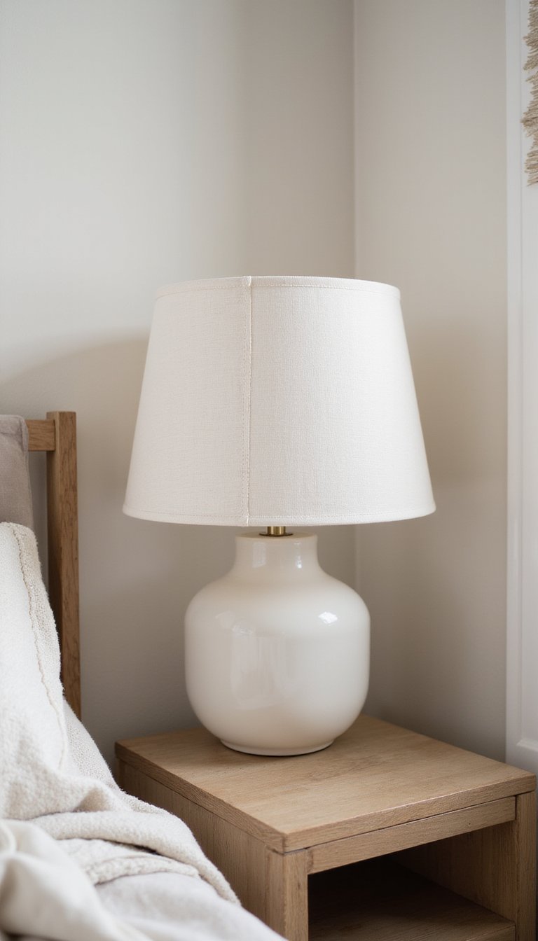 Hand-Sewn Linen Lamp Shade With Raw Seam