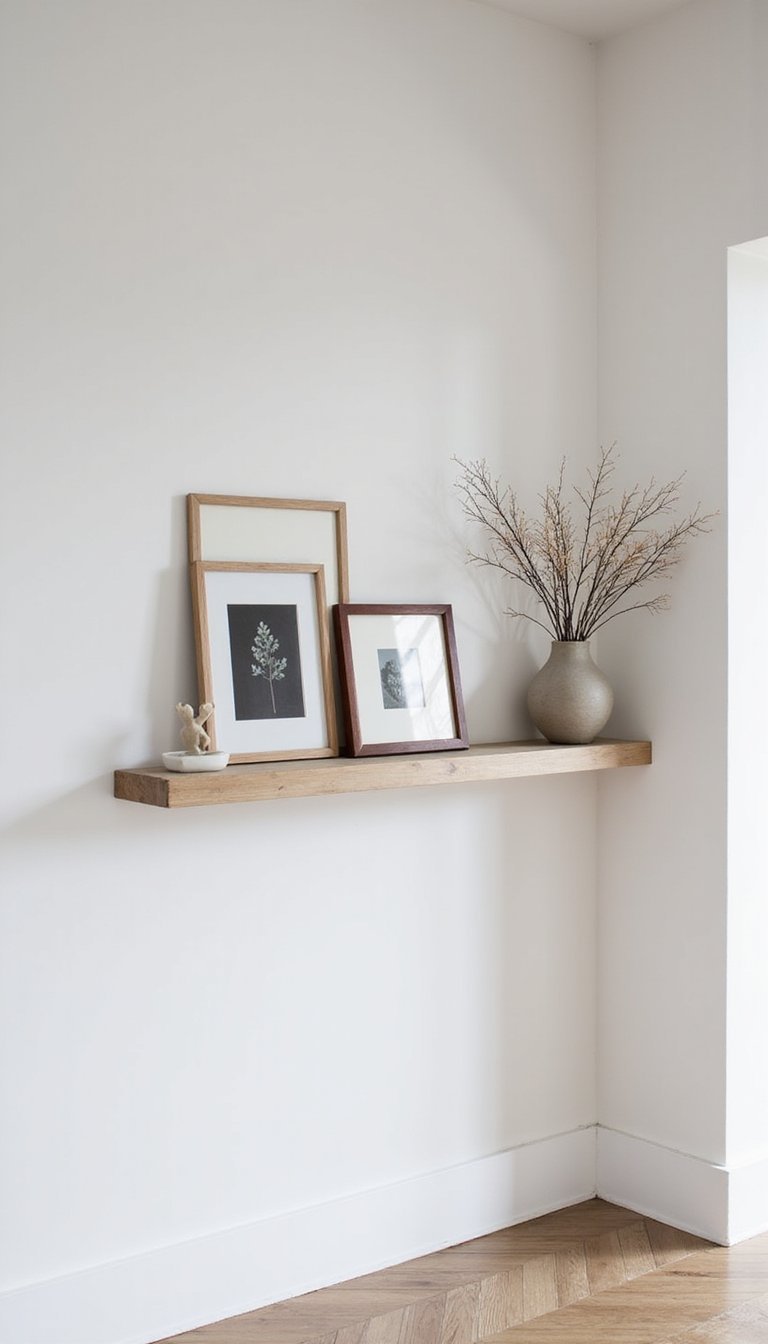 Minimal Photo Ledge Made From Painted Pine
