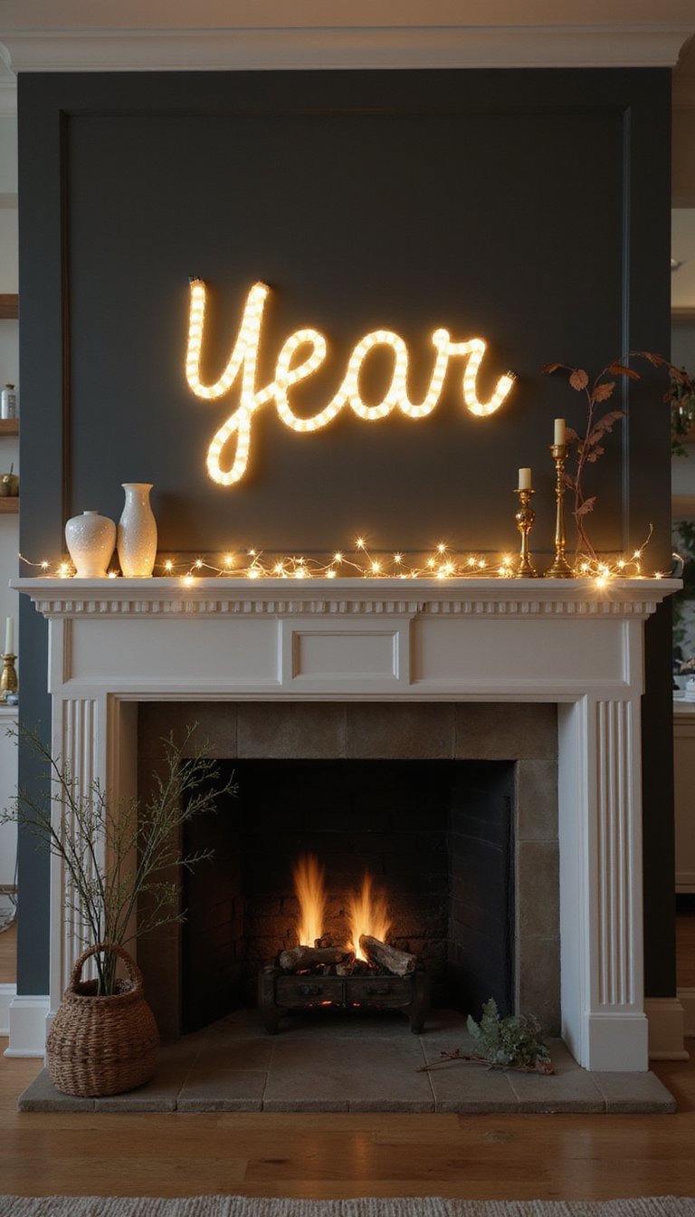 Bend Rope Lights Into A Neon Year Sign