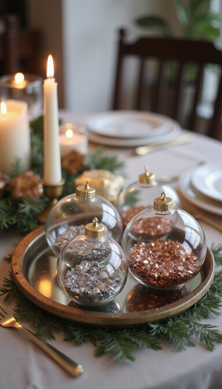 Confetti-Filled Glass Ornaments For Tables