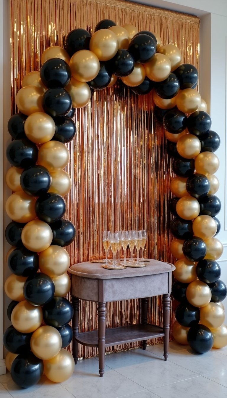 Create A Metallic Balloon Arch With Fringe