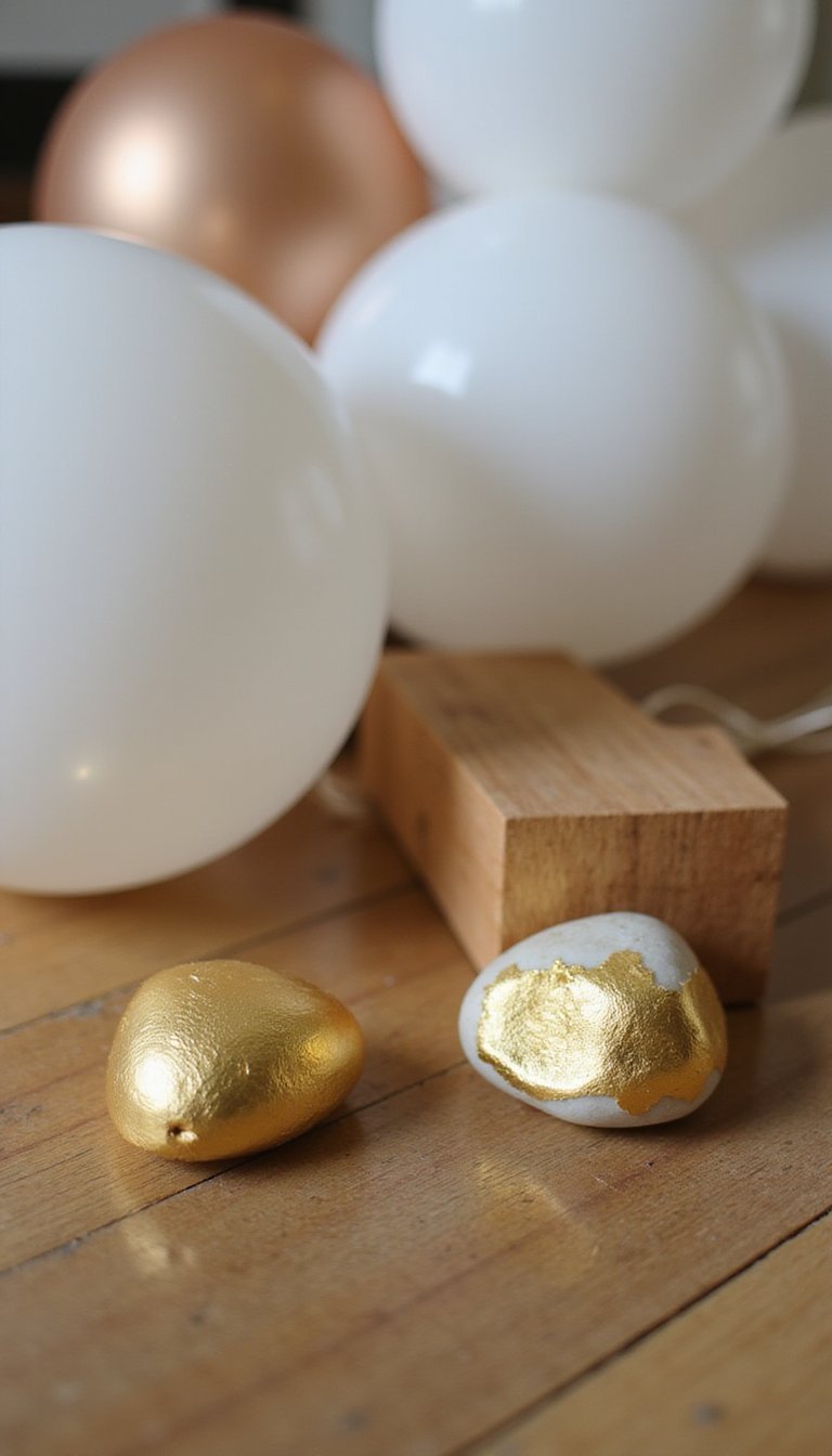 Create Gold Leaf Balloon Weights For Flair