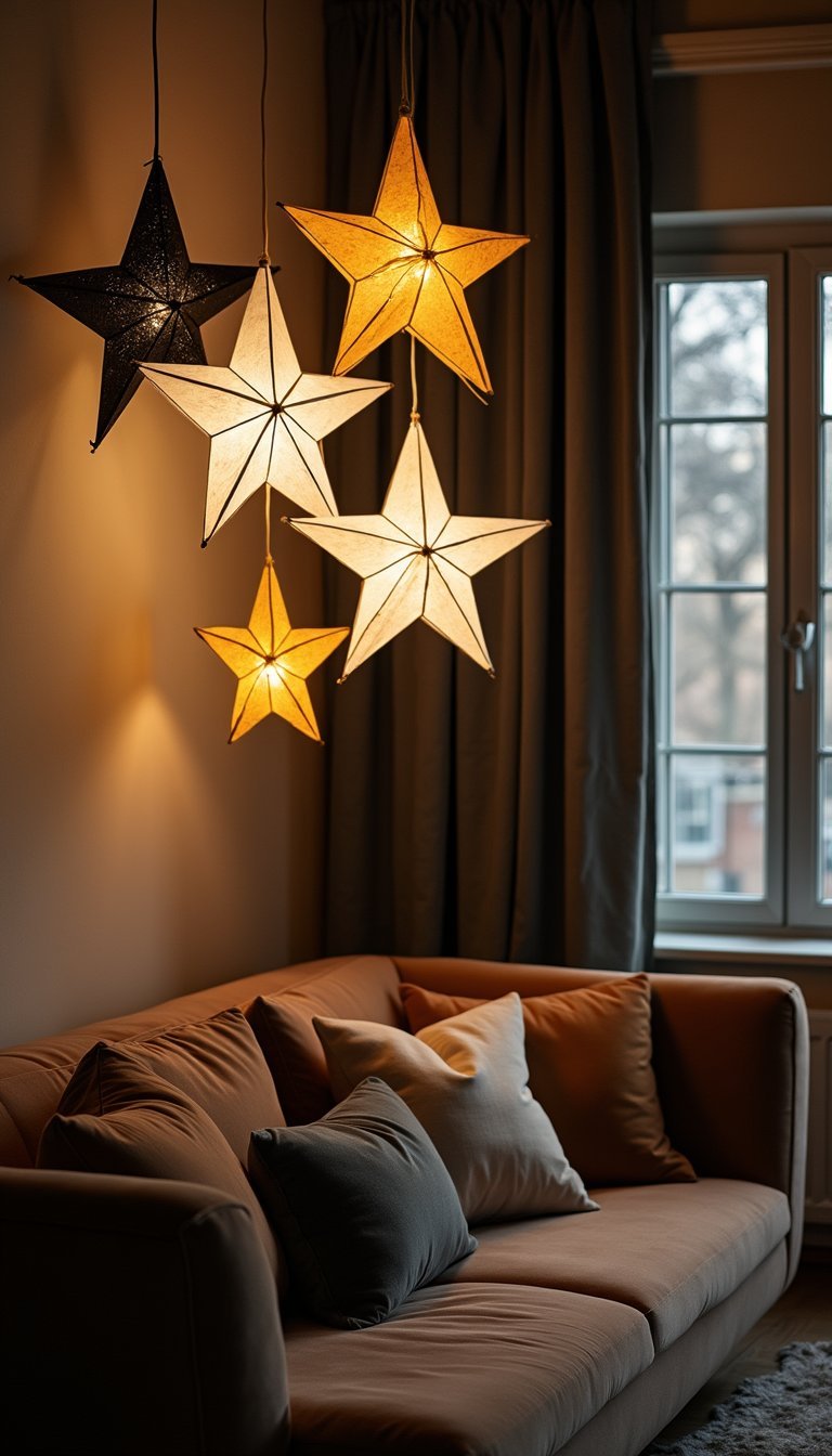 Hang Paper Star Lanterns Over Cocktails
