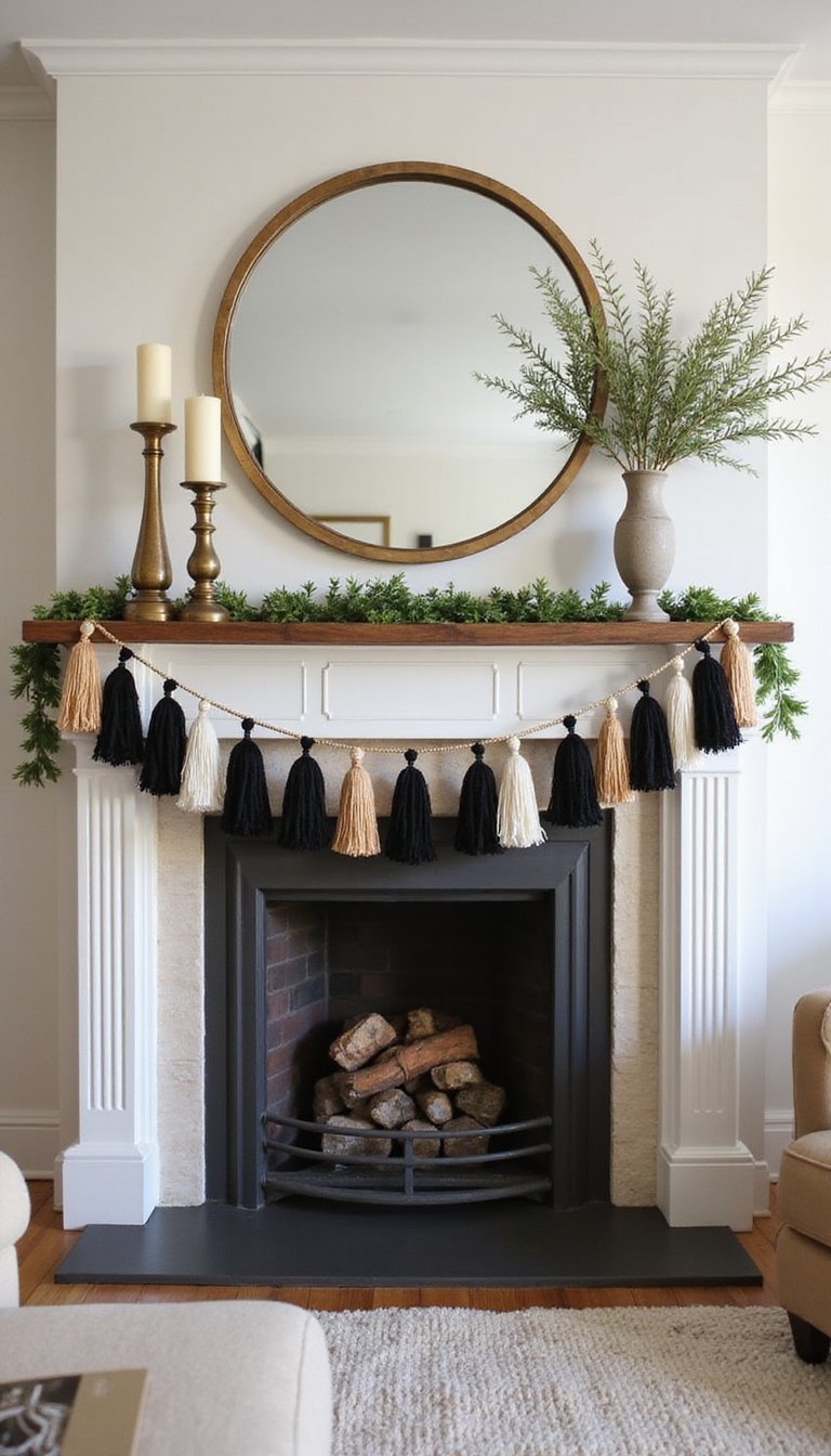 Layer A Tassel Garland Across The Mantel