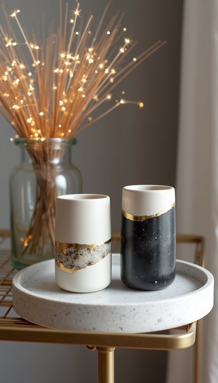 Make A Marbled Sparklers Holder With Clay