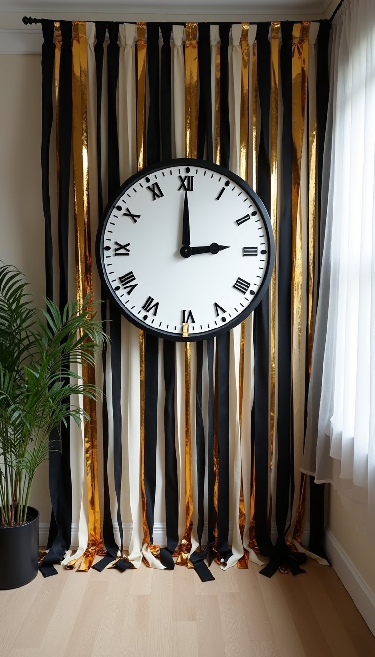 Streamlined Photo Booth Backdrop With Streamers