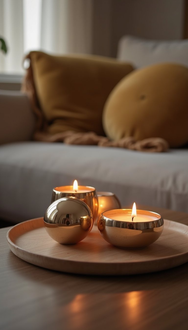 Tiny Mirror Ball Candle Holders For Tables