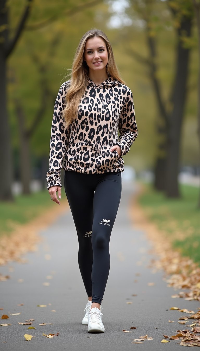 Conjunto Athleisure De Animal Print Y Leggings