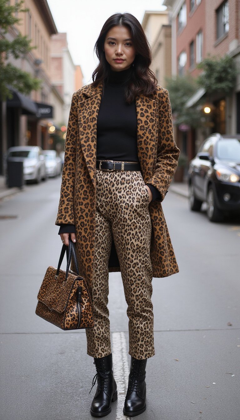 Mezcla De Estampados: Animal Print Y Rayas