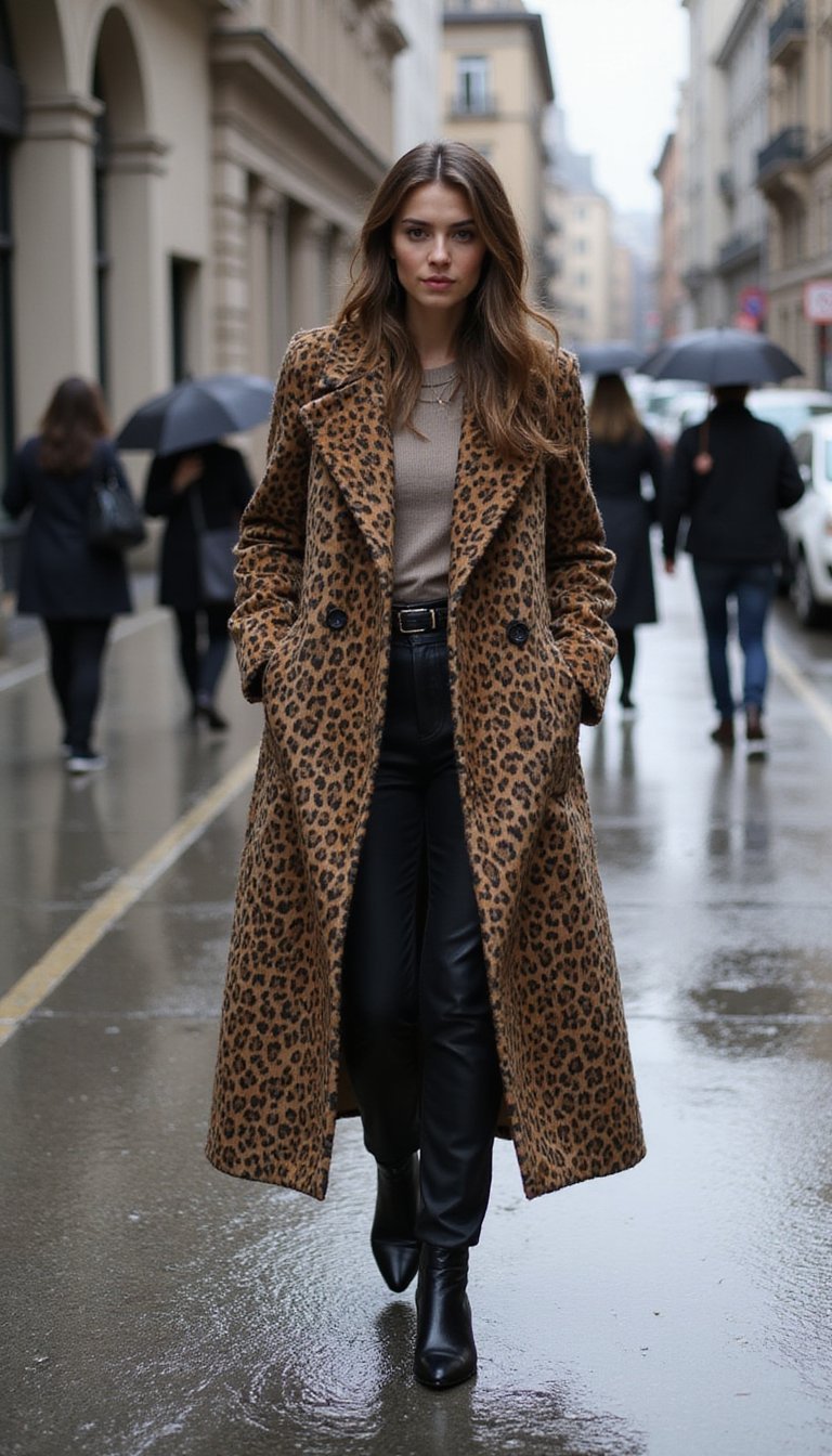 Trench De Leopardo Como Prenda Exterior Clave