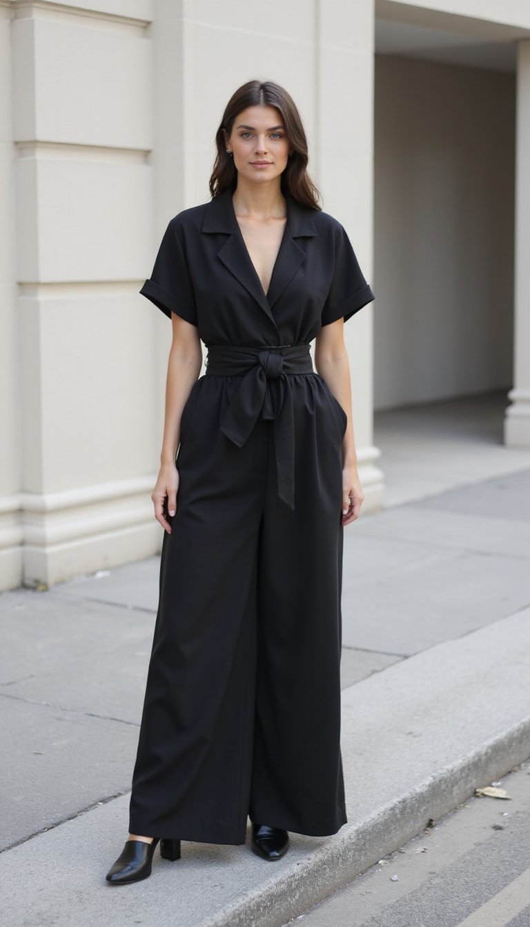 Mono Largo Con Cinturón Para Estilo Minimalista