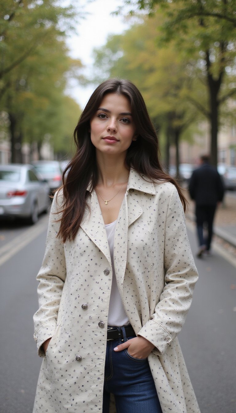 Trench Ligero De Lunares Para Tardes Frescas