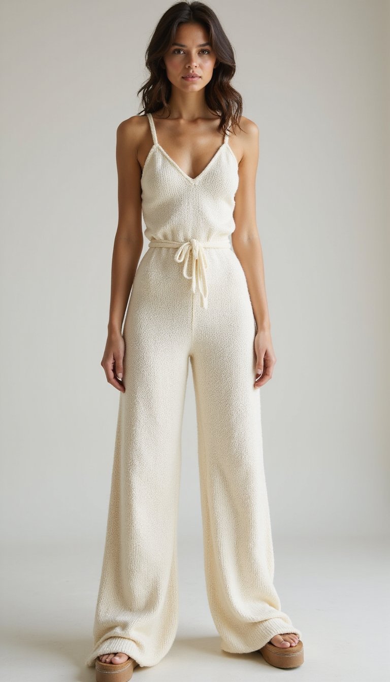 Mono Enterizo De Punto Y Plataformas Chunky