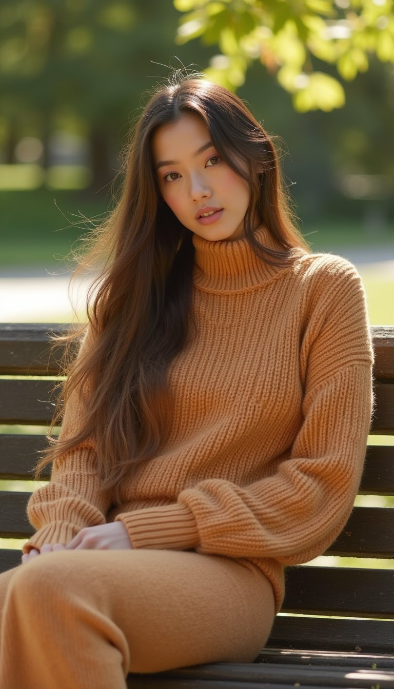 Conjunto De Punto En Tonos Tierra Suaves