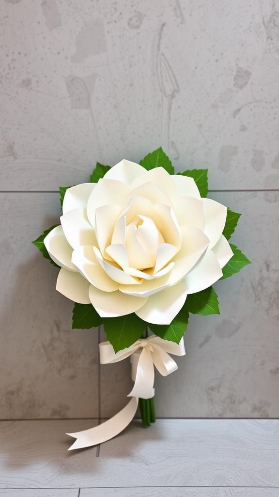 Giant Paper Blooms For Modern Bridal Drama