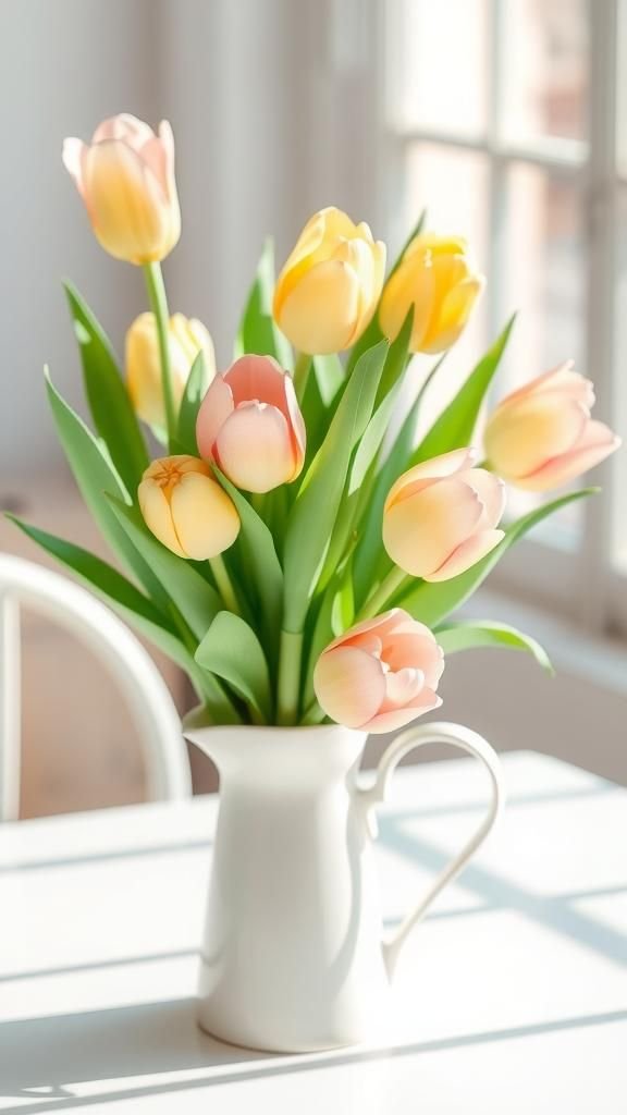Watercolor-Tipped Tulip Paper Bouquet