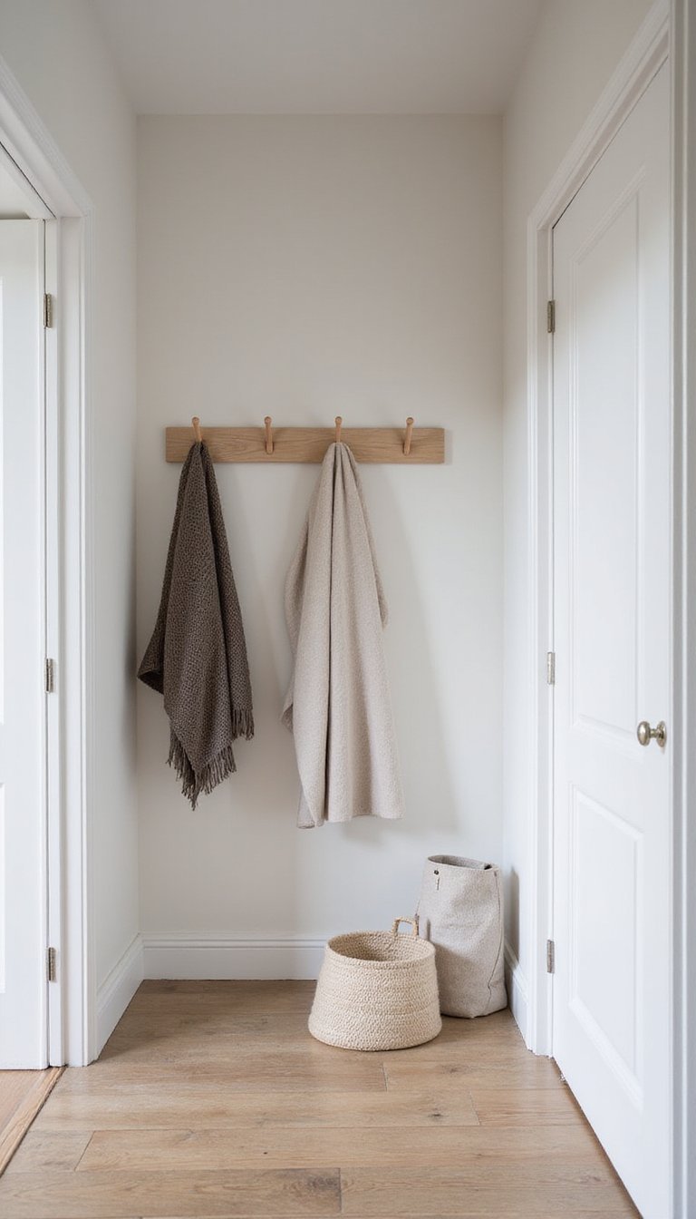 Perchero Nórdico De Tacos De Madera Clara