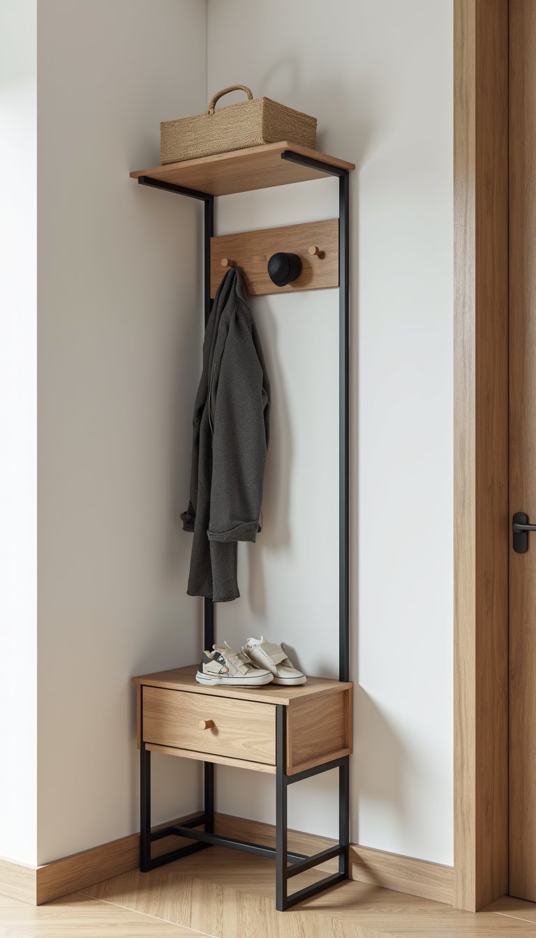 Perchero Plegable Para Espacios Multifuncionales