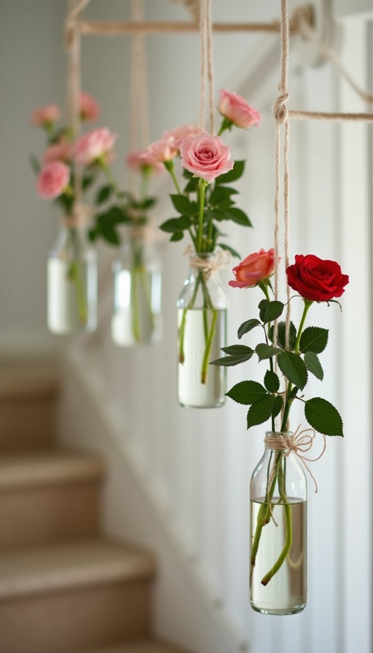 Hanging Bud Vases For Staircase Or Nook