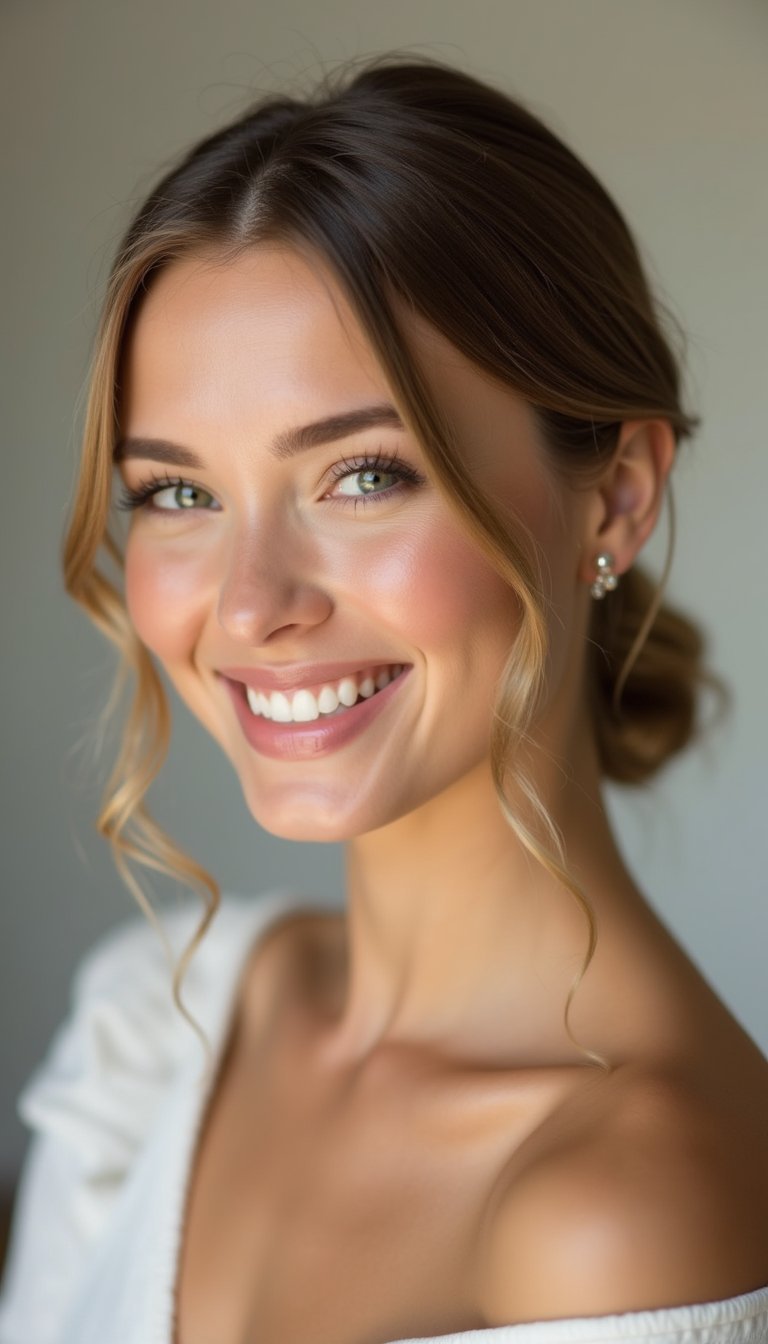 Classic Low Pony With Center Part Finish