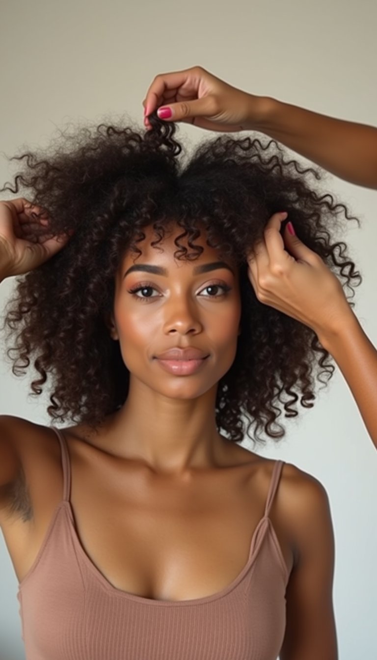 Finger Coiling For Defined Curly Strands