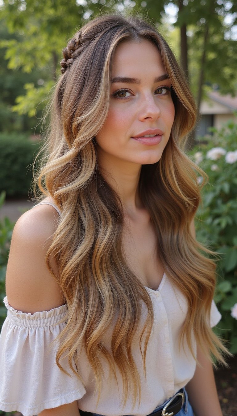 Waterfall Braid Waves For Face-Framing Texture