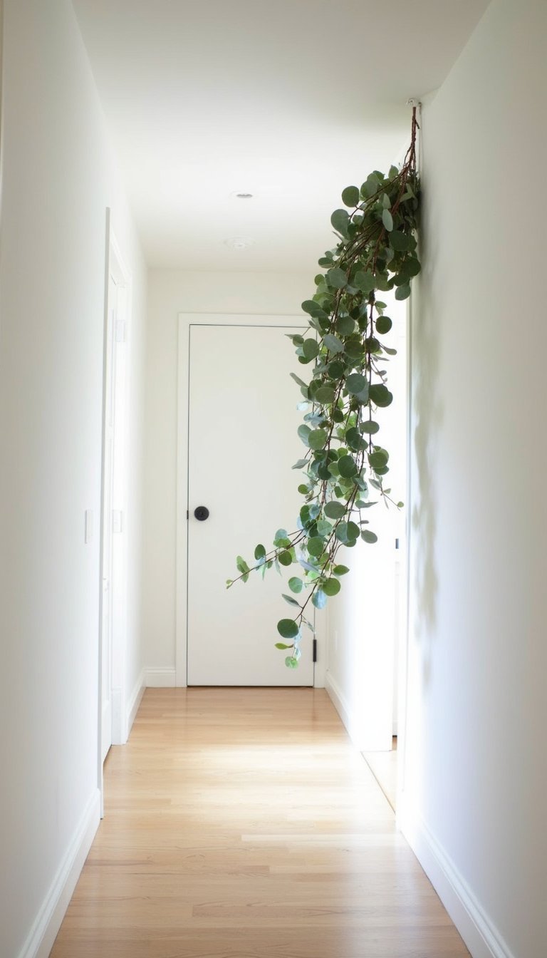 Guirnalda Colgante En Pasillo Con Eucalipto Vaporoso