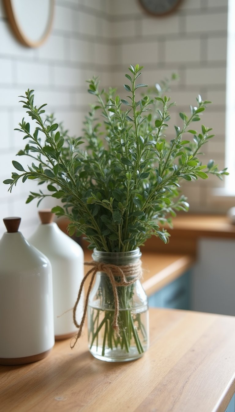 Ramillete Aromático Con Eucalipto Y Hierbas Frescas