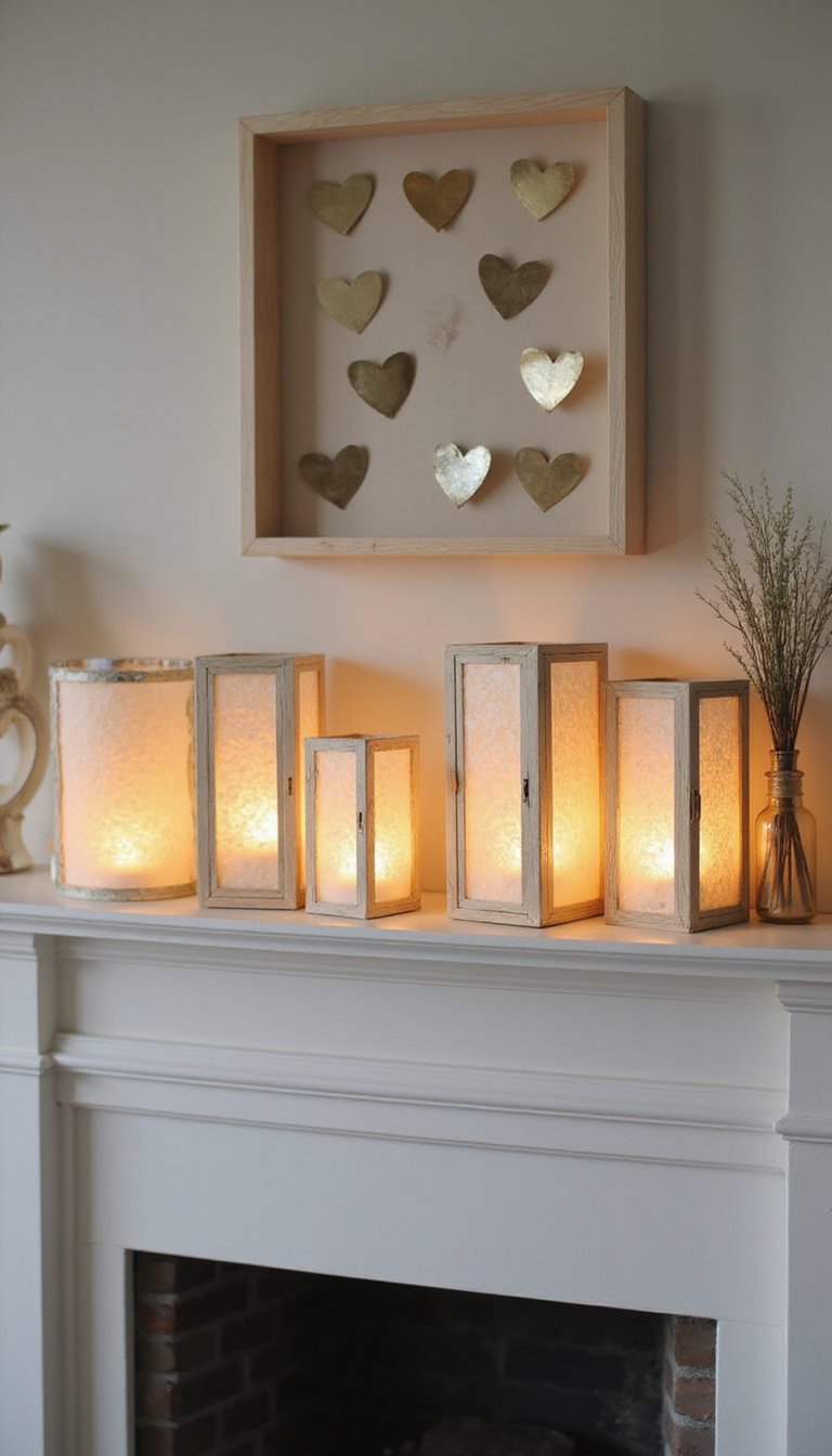 Floating Heart Shadowbox Lanterns For Soft Drama