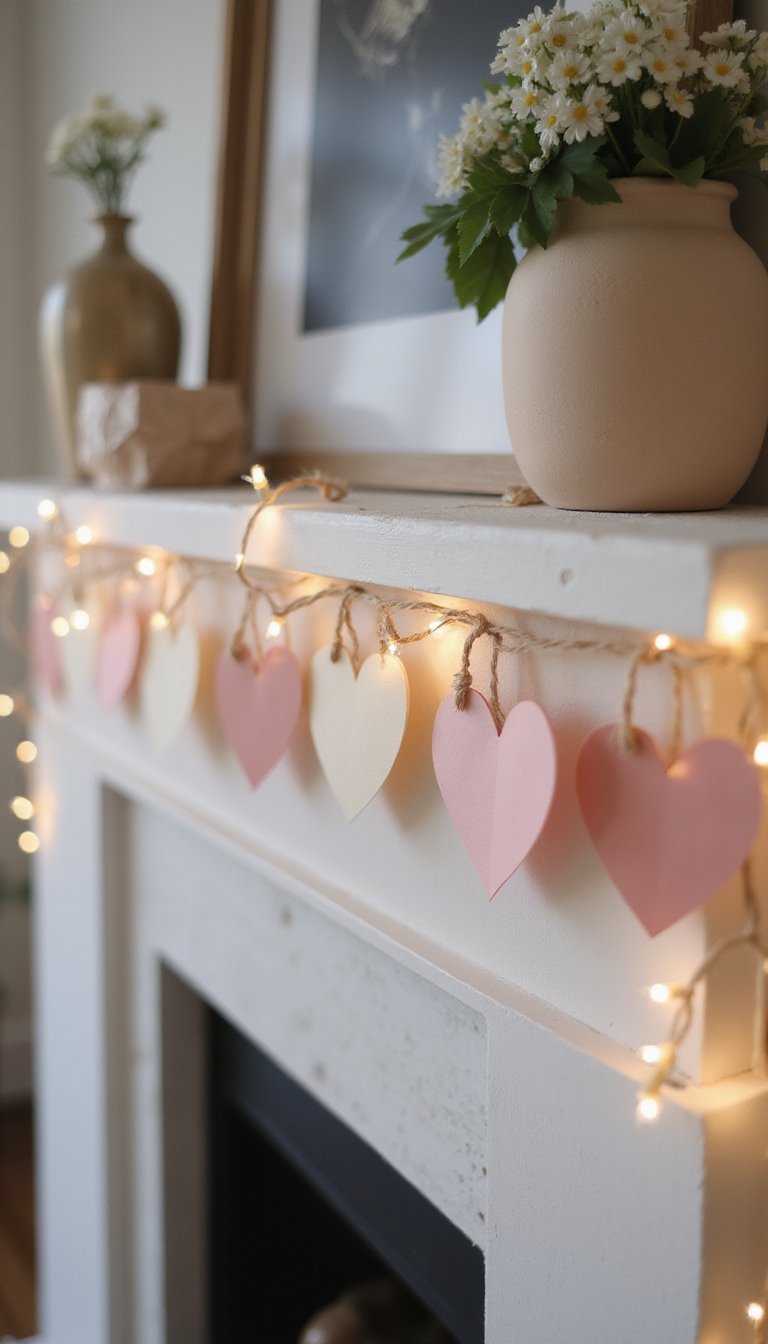 Heart Garland With Twinkling Fairy Lights