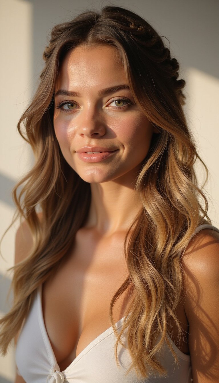 Half-Up Boho Braid With Loose Waves