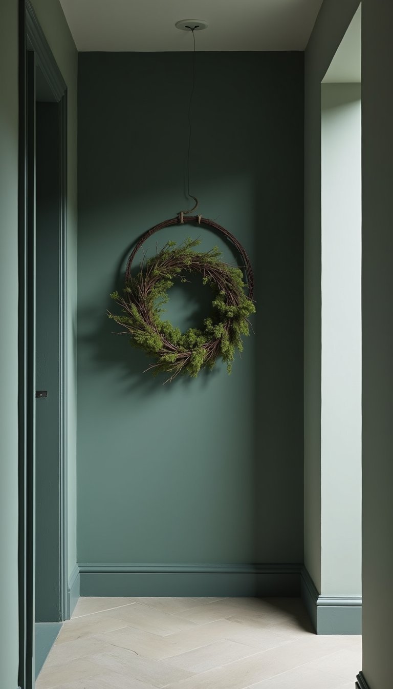 Branch And Moss Minimalist Rustic Winter Wreath