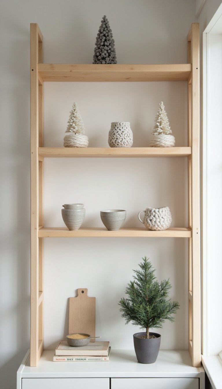 Mini Macramé Tree Toppers In Cream And Gray