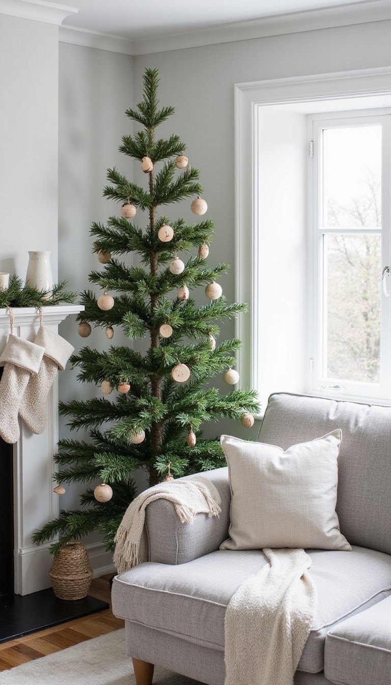 Minimalist Wooden Ornament Garland For Modern Trees