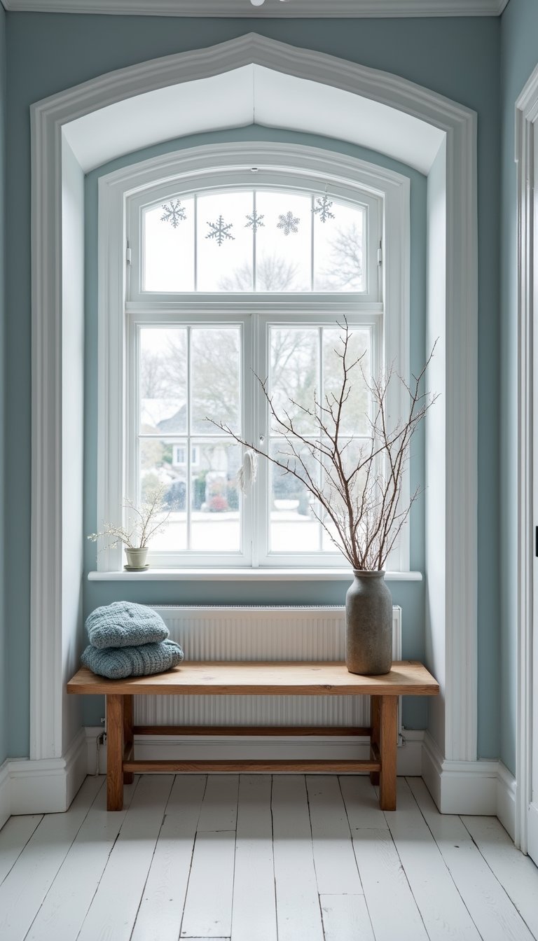 Paper Cut Snowflakes In Soft Scandinavian Palette