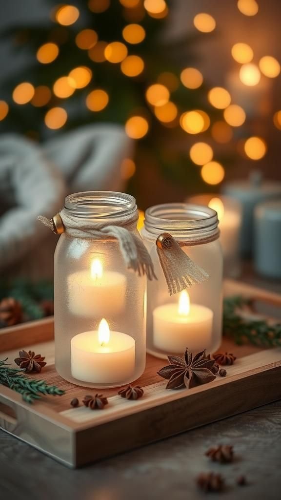 Frosted Jar Lanterns With Hygge Glow