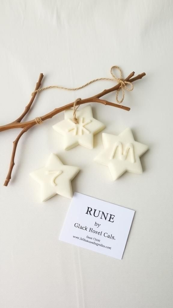 Salt Dough Rune Ornaments With Chalky Finish