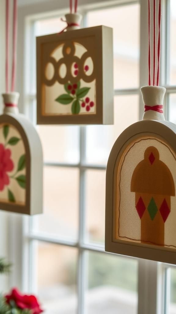 Cathedral Window Ornament From Bright Squares