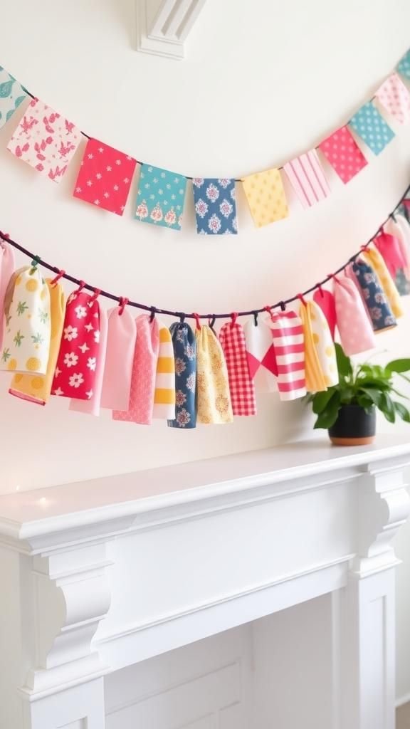 Fabric Bunting Garland For Cheerful Celebrations