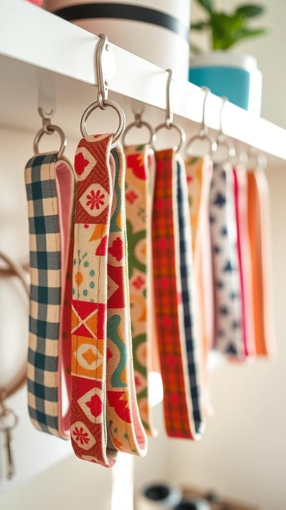 Fabric Key Fob Wristlet With Simple Hardware